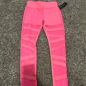 Mesh pink leggings